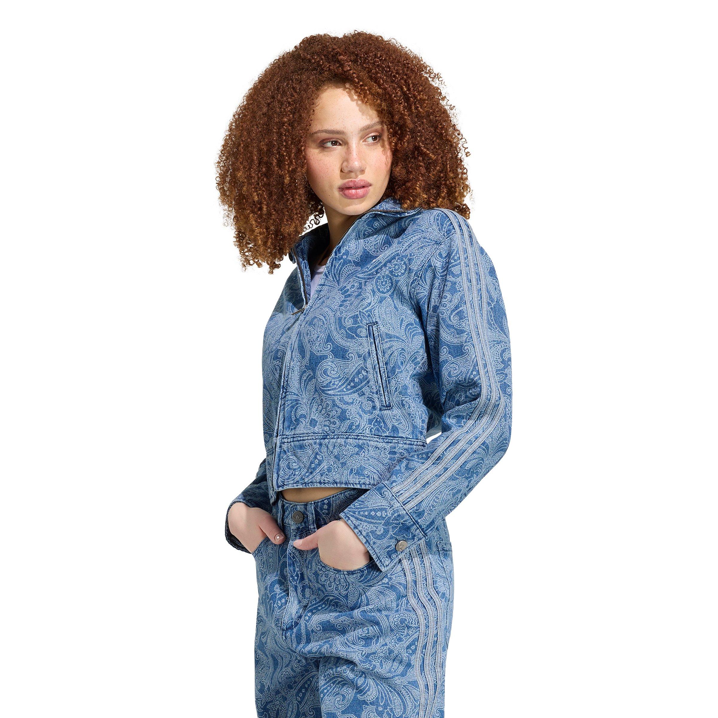 adidas Originals Women's x Liberty London Firebird Lt Blue Denim Track Jacket - LT BLUE DENIM
